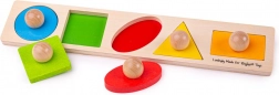 Puzzle din lemn forme Bigjigs Baby