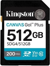 Card SD 512 GB Kingston Canvas Go Plus 200/160 MB/s C10 U3 V30