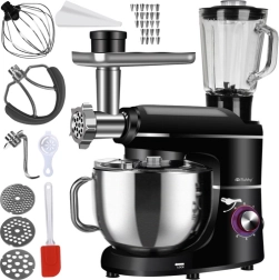 Robot de bucătărie planetar 3‑în‑1 RUHHY cu blender și mașină de tocat carne, 6,2 l, 1500 W