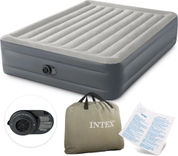 Saltea gonflabilă dublă Intex cu pompă electrică încorporată 203 × 152 × 46 cm