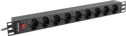 șină de alimentare Rack PDU 19 inch 1U 16A 9xSchuko 3m negru