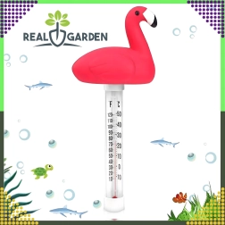 Termometru plutitor pentru piscină în formă de flamingo cu șnur