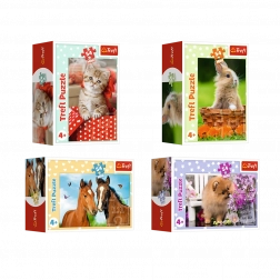 Mini puzzle 54 piese cu pui