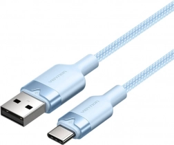 Cablu USB 2.0 USB‑A la USB‑C 1 m 3 A albastru Vention