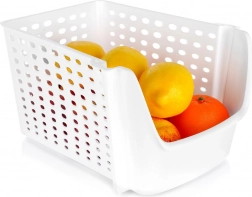 Coș alb perforat pentru fructe și legume 29 × 21 × 16 cm