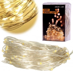 Lumini decorative LED pe fir 5 m, 50 LED-uri – Caldă