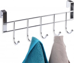 Cuier suspendat de ușă pentru prosoape ORION, crom, 5 cârlige