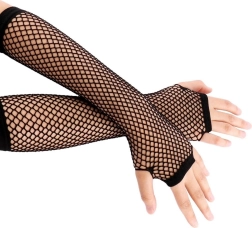 Mănuși lungi din plasă fără degete