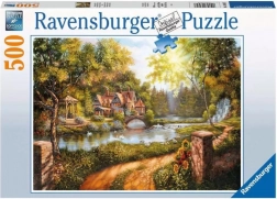 Puzzle Ravensburger Căsuță la râu 500 piese