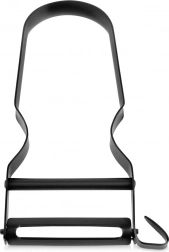 Curățător pentru legume și fructe din oțel inoxidabil, negru, 11,5 cm