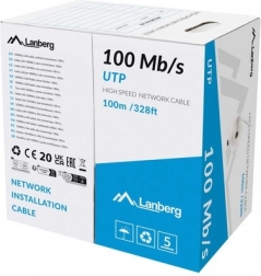 Cablu LAN UTP 100MB/s CCA 100m gri