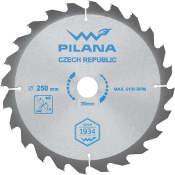 Pânză circulară PILANA 250 mm, 24 dinți, WZ, SK