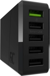 Încărcător de rețea GREENCELL ChargeSource 5, 52 W, 5× USB cu încărcare rapidă