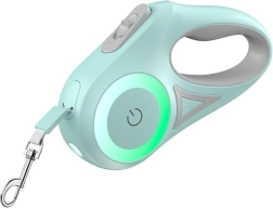Lesă automată cu LED pentru animale de companie - Verde, 3m