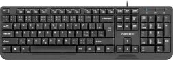 Tastatură Natec Trout Slim USB CZ/SK 1,8m neagră