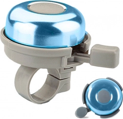 Clopoțel de bicicletă metalic pentru ghidon – clasic, puternic, albastru