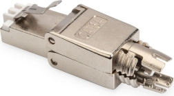 Conector RJ45 montabil pe teren DIGITUS Cat 6A, ecranat, fără scule, PoE++, 10GbE