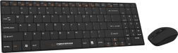 Set wireless tastatură Slim și mouse 2,4 GHz Liberty negru
