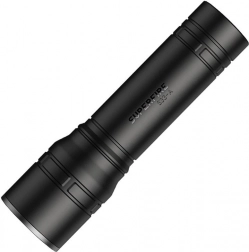 lanternă de buzunar Superfire cu încărcare USB și 4 moduri, neagră