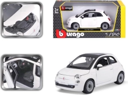 Bburago Fiat 500 model mașinuță 1:24 albă