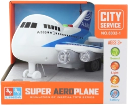 Mare avion cu baterii cu lumină și sunet