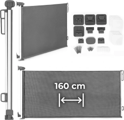 Barieră de siguranță extensibilă 160 cm pentru scări și uși, gri ECOTOYS