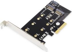 Adaptor PCIe pentru M.2 NGFF/NVMe SSD pentru SATA și NVME