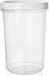 Container alimentar rotund cu garnitură de etanșare, capac cu filet 1,6 l