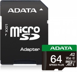 Card de memorie microSD Speed Plus 64GB UHS1 U3 V30 A2 160/140 MB/s
