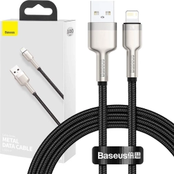 Cablu USB‑A la Lightning BASEUS Cafule 1 m, 2,4 A – negru