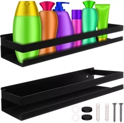 Etajeră de baie neagră RUHHY 50 cm