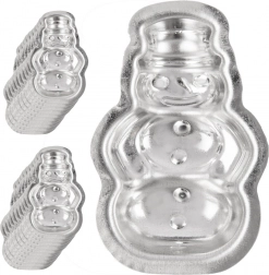 Set de forme din oțel pentru prăjituri – om de zăpadă, 20 buc