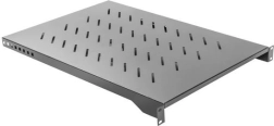 Poliță pentru dulap 19" 1U, 1000 mm, 483 × 750 mm, negru