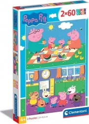 puzzle Peppa Pig 2×60 piese Clementoni