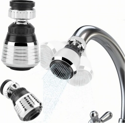 Perlator rotativ 2‑în‑1 pentru baterii de bucătărie și baie, pivotare 360°