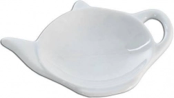 Suport din porțelan alb pentru pliculeț de ceai MONA