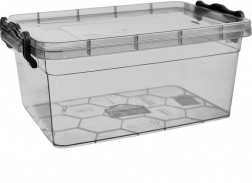 Cutie din plastic pentru alimente cu capac 3 l gri