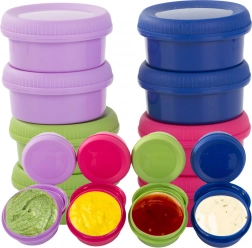 cutii colorate pentru dipuri și sosuri 80 ml – set de 8 bucăți cu capac