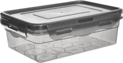 Caserolă din plastic pentru alimente cu capac și garnitură din silicon, gri, 850 ml