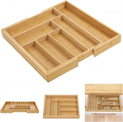 organizator extensibil din bambus pentru tacâmuri GreenBlue pentru sertare