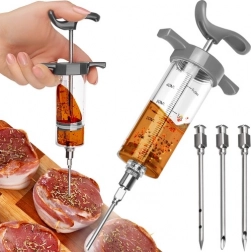 Siringă de injectare pentru carne cu 3 ace Ruhhy 50 ml