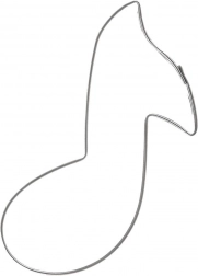 Formă decupaj din inox pentru biscuiți notă 7 cm