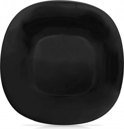 Farfurie de desert din sticlă LUNA 20,5 × 20,5 cm neagră