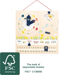 Calendar didactic cu ceas SMALL FOOT
