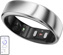 Inel inteligent RingConn Gen 2 Air, mărimea 11, galaxie argintie