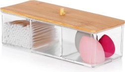 Organizator pentru cosmetice Orion Whitney cu capac din bambus