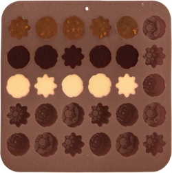 Formă din silicon pentru praline Sillinie, 30 forme florale