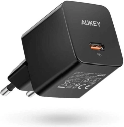 Încărcător Negru Mini Aukey cu USB-C 20W Power Delivery