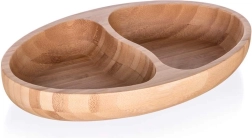 Farfurie din bambus împărțită BRILLANTE Bambus 24 x 13,5 x 4 cm