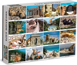Galison puzzle pisici în vacanță 1500 piese